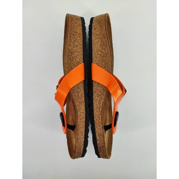 Birkenstock Women's Orange Strap Thong Sandals Size 7 US - Picture 6 of 9